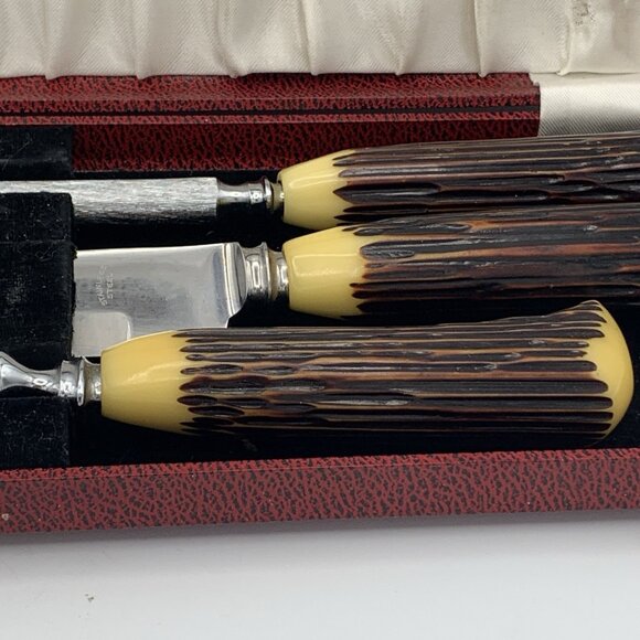 Vintage 1960s King Karver 3-Piece Meat Carving Set – Bakelite Handle – Sheffield - Picture 3 of 11